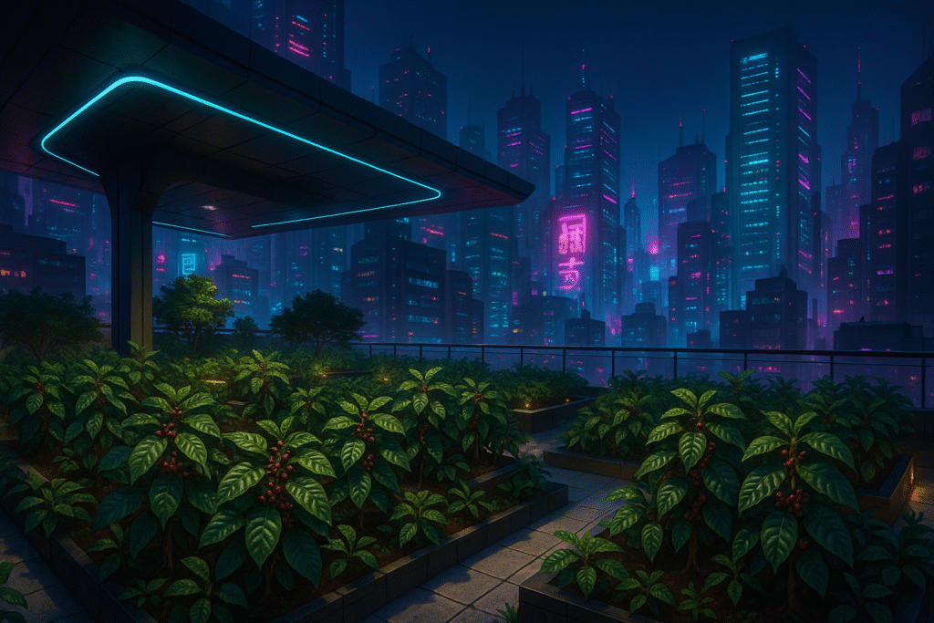 The current image has no alternative text. The file name is: 20250818_1813_Futuristic-Rooftop-Coffee-Garden_simple_compose_01k2ztmpr5ermswzk906w7a9vn.png